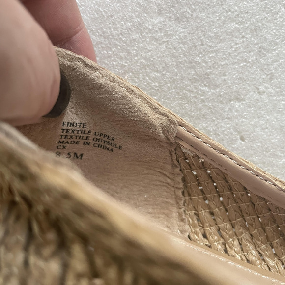 Charles David Shoes Womens Size 8.5 M Tan Finite Woven Raffia Bow Loafers Flats - Picture 8 of 9